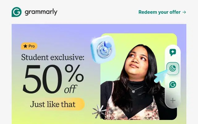 Grammarly email design